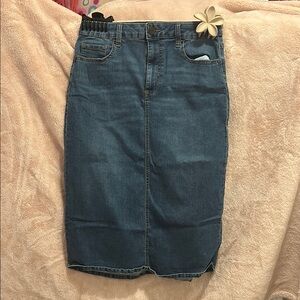 Denim Pencil Skirt